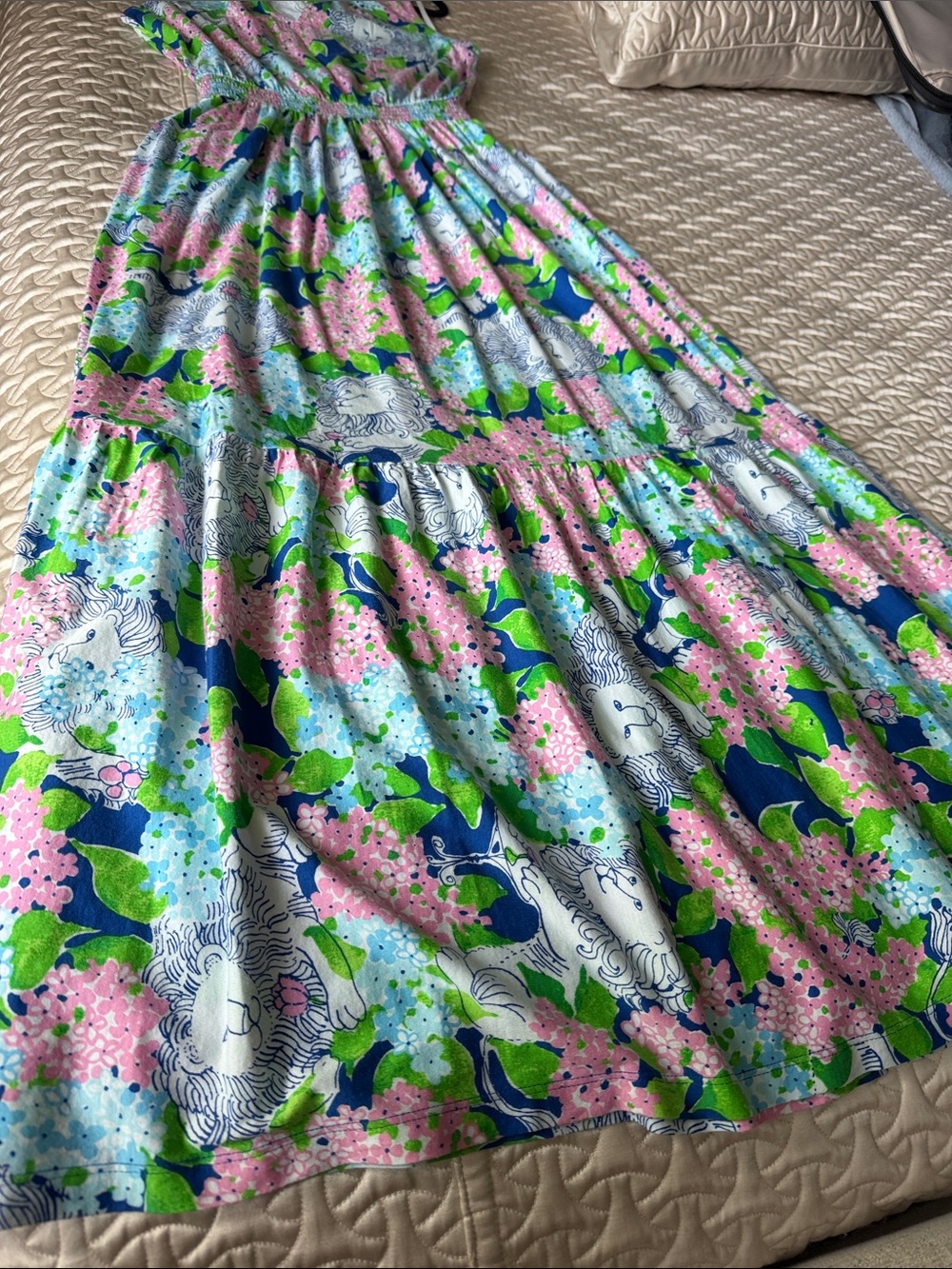 Lilly Pulitzer Amiria Sleeveless Floral Maxi Dress in Blue, Pink & Green - Picture 4 of 6